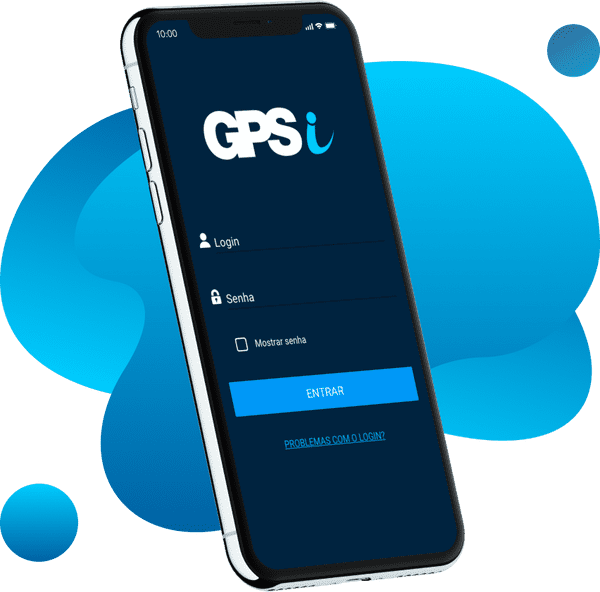 A phone with the grupo GPS' app opened on screen