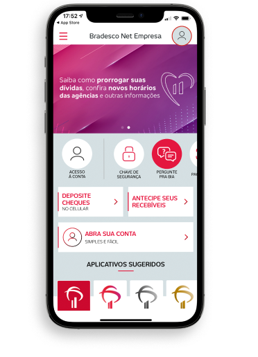 Bradesco app screen 2