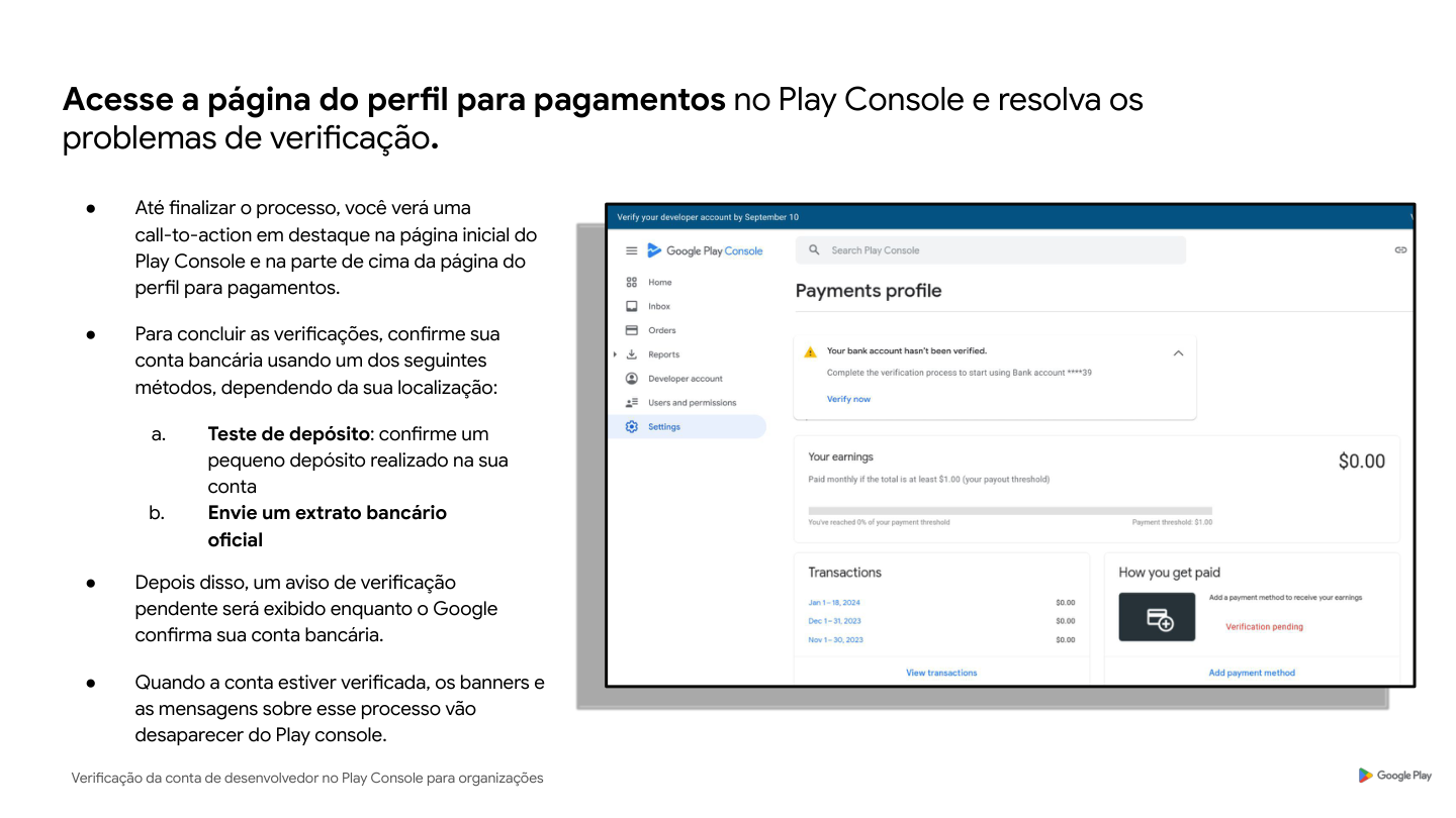 Verificação de forma de pagamento de comerciante
