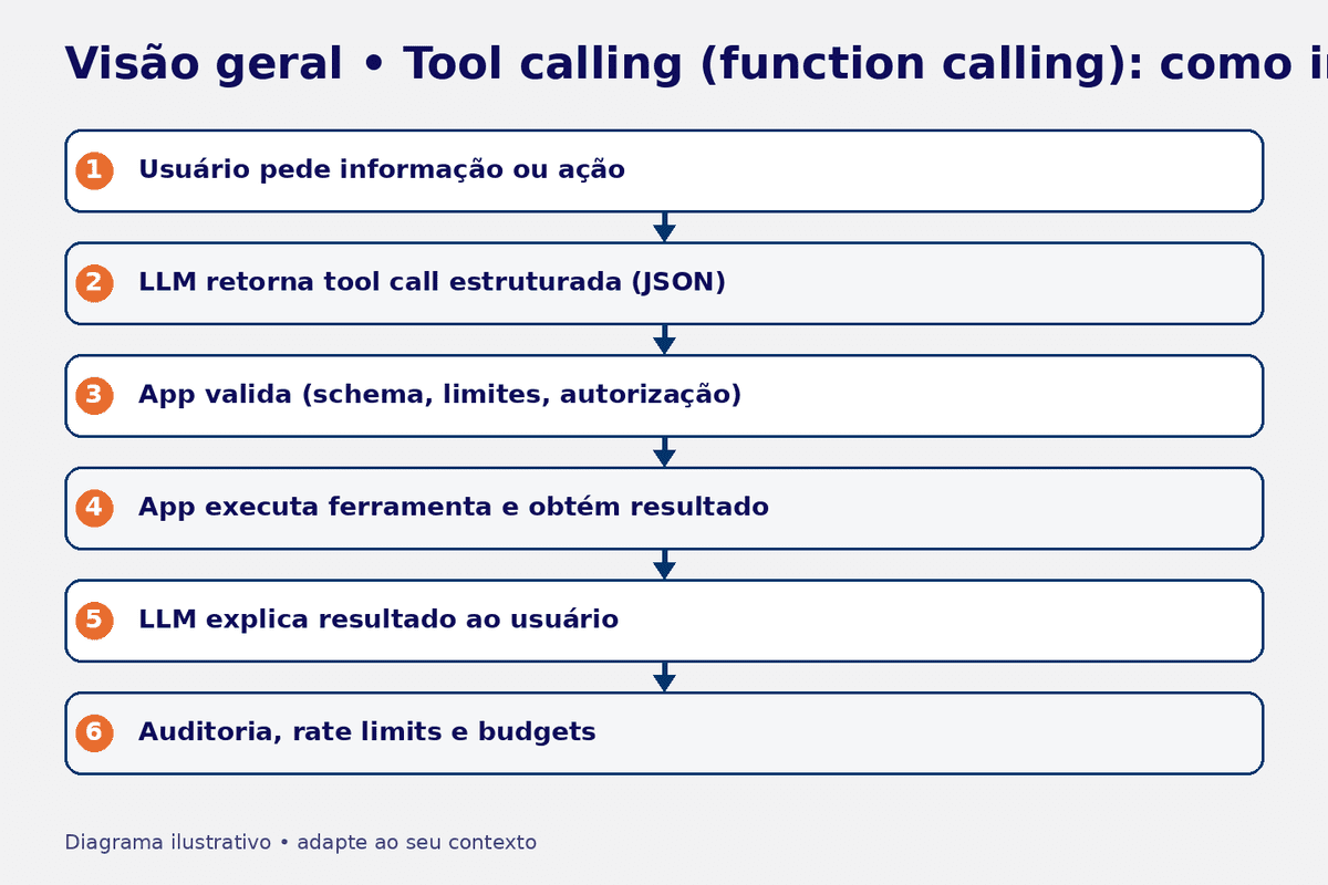 Diagrama: fluxo de tool calling